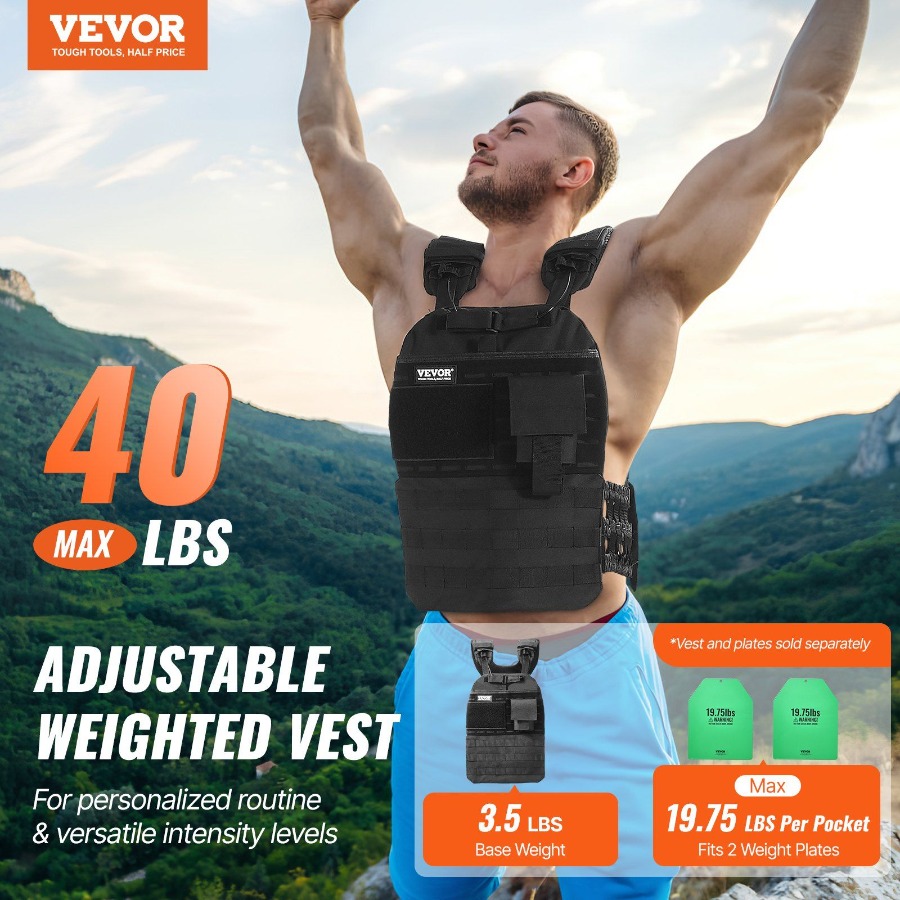 40lb Adjustable Weighted Vest  - Crossfit Weight Vest ulasan dan harga
