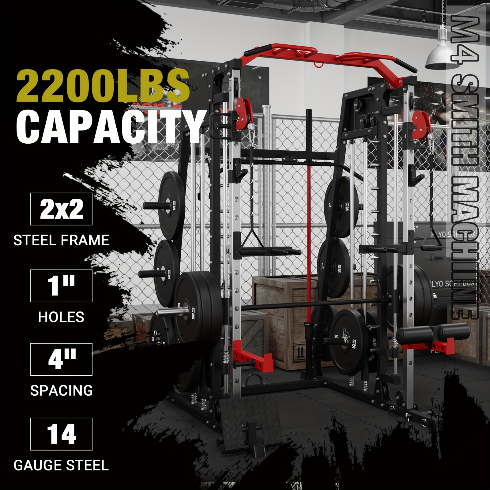 ALL-IN-ONE 2200lbs Smith Machi - Landmine Barbell Attachment ulasan dan harga