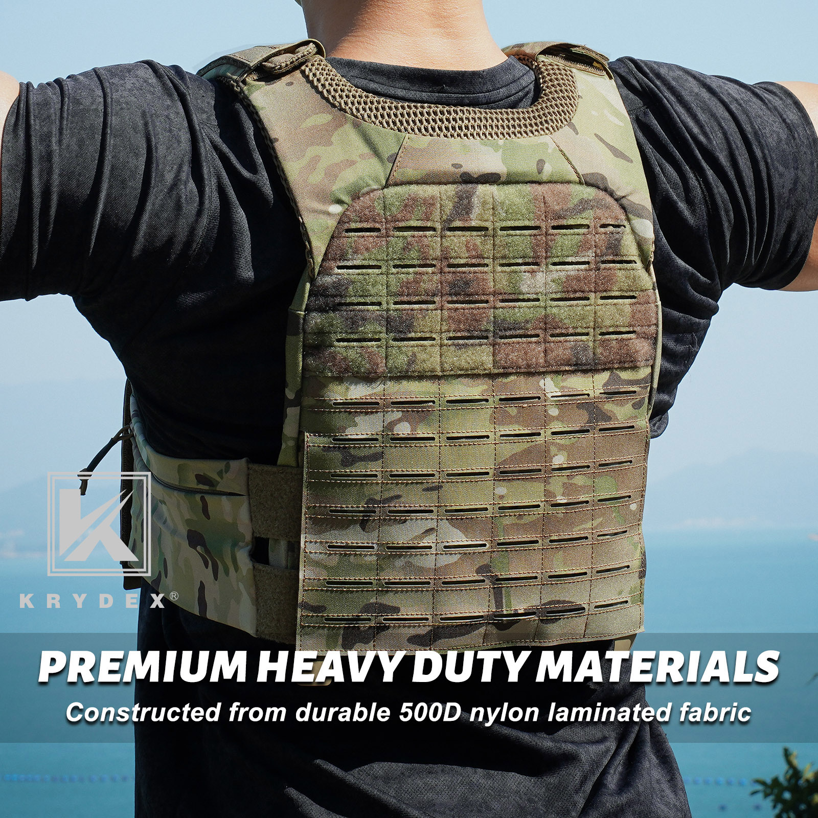 KRYDEX Laser MOLLE Tactical 30 - Crossfit Weight Vest ulasan dan harga